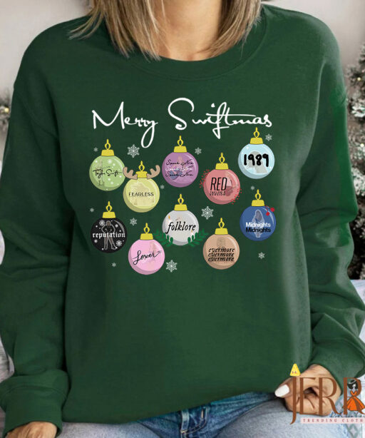 Vintage Taylor Swift Merry Swiftmas Eras Album Sweatshirt, Swiftmas Shirt