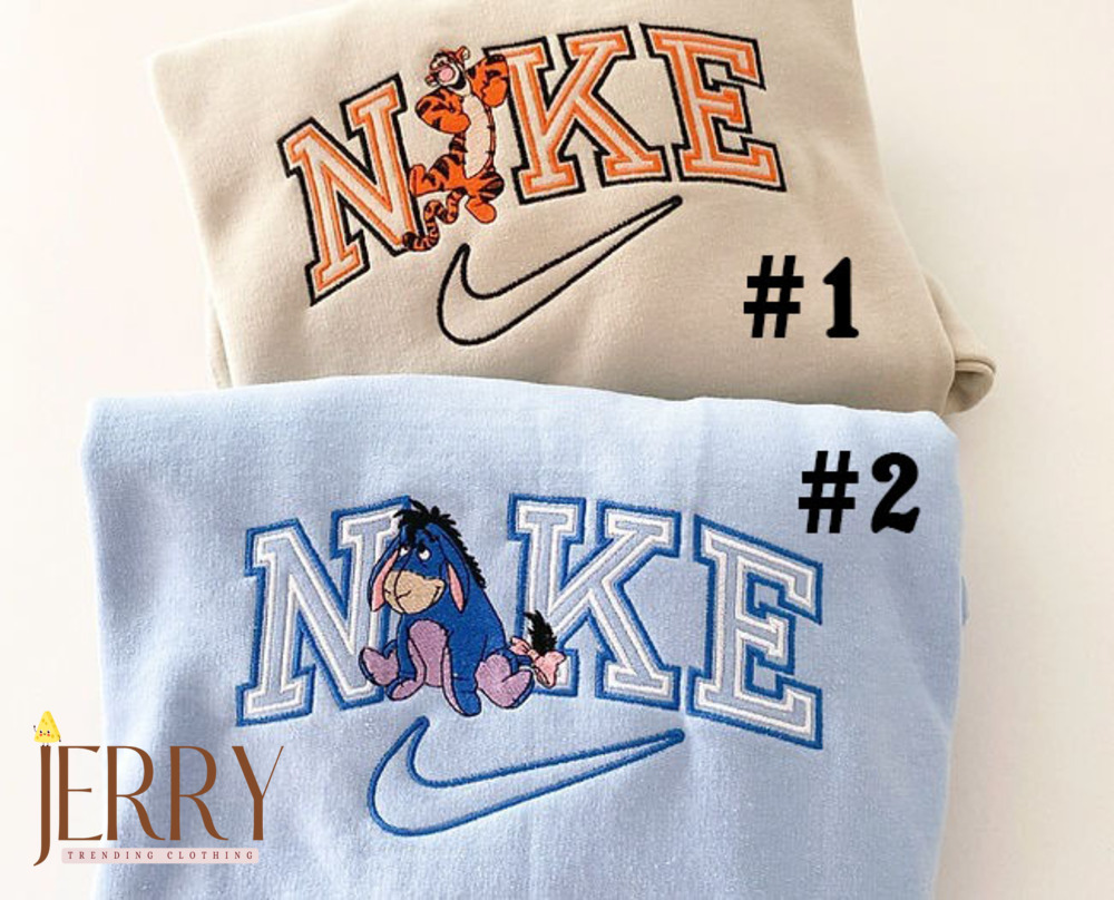 Eeyore And Tigger Disney Nike Embroidered Sweatshirt Jerry Clothing