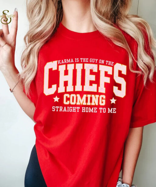 Karma Is the Guy On The Chiefs Sweatshirt, Taylor Swift Travis Kelce Sweatshirt Tshirt Hoodie