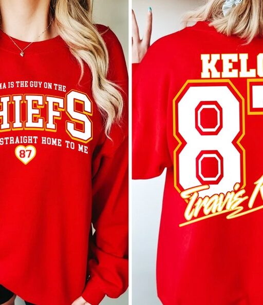 Taylor Swift Travis Kelce Karma is a Guy on the Chiefs Sweathirt