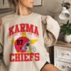 Karma is the guy on the chiefs Sweatshirt, Travis Kelce Taylor Swift shirt