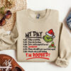 Grinch My Day IAm Booked Christmas Embroidered Sweatshirt