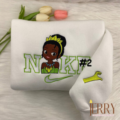 Chibi Tiana And Naveen The Princess and the Frog Disney Nike Embroidered Sweatshirt