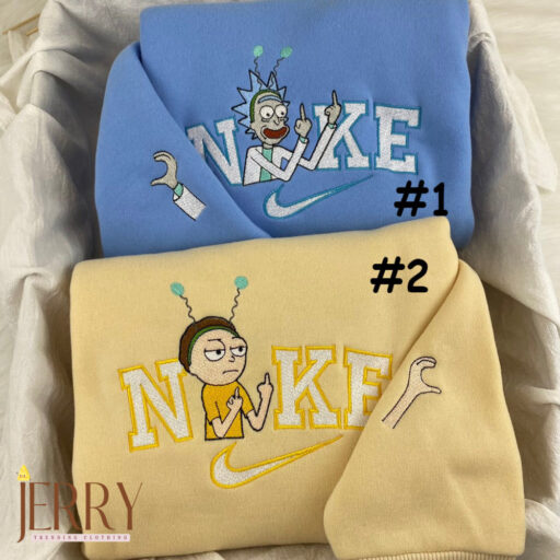 Rick And Morty Nike Embroidered Sweatshirt