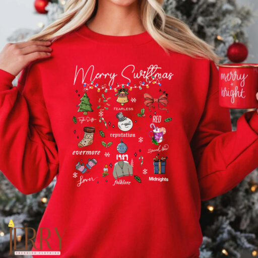 Taylor Swift Eras Tour Album Swiftmas Sweatshirt, Merry Swiftmas Shirt