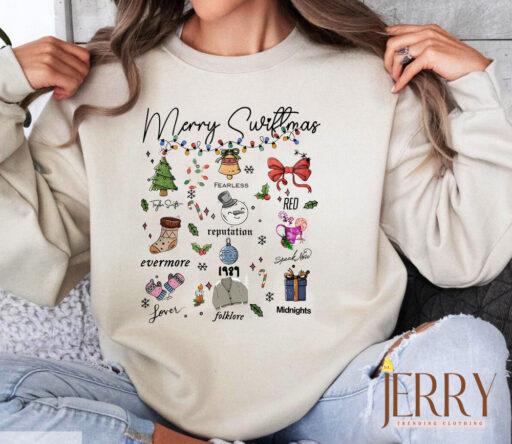 Taylor Swift Eras Tour Album Swiftmas Sweatshirt, Merry Swiftmas Shirt