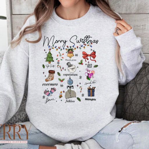 Taylor Swift Eras Tour Album Swiftmas Sweatshirt, Merry Swiftmas Shirt