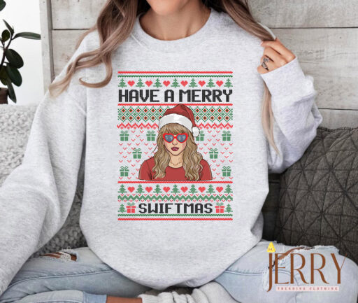 Vintage Have A Merry Swiftmas Taylor Swift Sweatshirt, Merry Swiftmas Sweatshirt