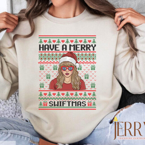 Vintage Have A Merry Swiftmas Taylor Swift Sweatshirt, Merry Swiftmas Sweatshirt
