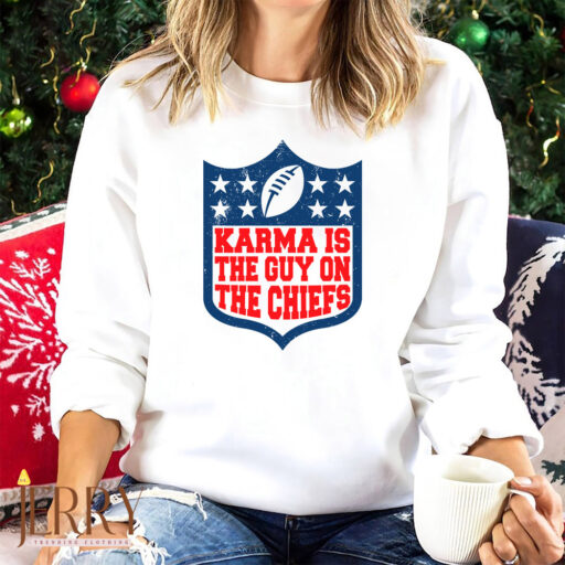 Vintage NFL Karma Is The Guy On The Chiefs Coming Straight Home To Me Sweatshirt, NFL American Football Shirt