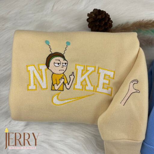 Rick And Morty Nike Embroidered Sweatshirt