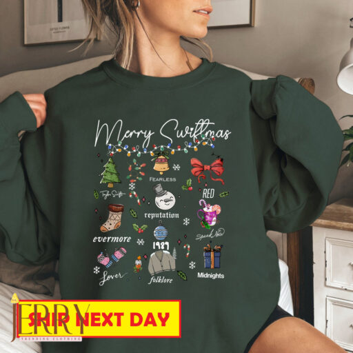 Taylor Swift Eras Tour Album Swiftmas Sweatshirt, Merry Swiftmas Shirt