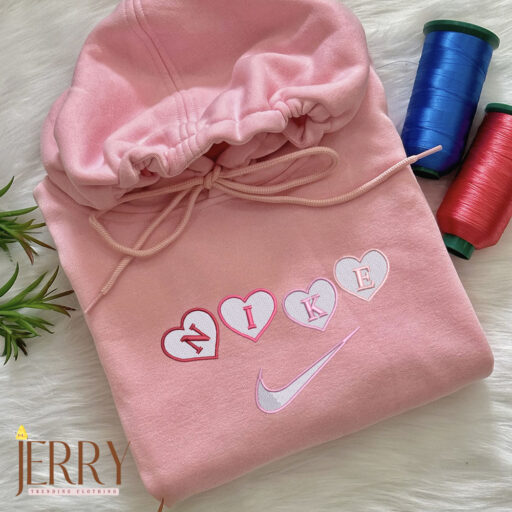 Cheap Nike Hearts Embroidered Sweatshirt, Valentines Day Gifts Girlfriend/Boyfriend
