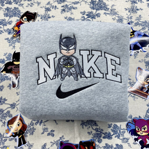 Cheap Catwomen And Batman Nike Embroidered Sweatshirt, Valentines Day Gift For Couple