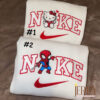 Hello Kitty And Spiderman Nike Embroidered Sweatshirt, Valentines Day Gifts For Couples