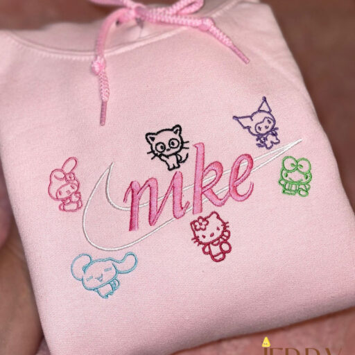 Hello Kitty or Kurumi Nike Embroidered Sweatshirt
