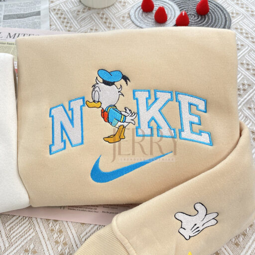 Cute Baby Daisy And Donal Duck Disney Nike Embroidered Sweatshirt, Matching Embroidered Hoodies