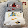 Deadpool And Wolverine Nike Embroidered Sweatshirt, Best Gift For Besfriend