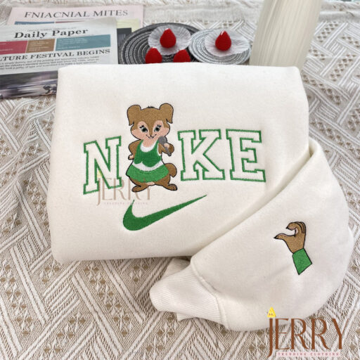 Eleanor And Theodore And The Chipmunks Nike Embroidered Sweatshirt, Valentines Day Gifts For Couples