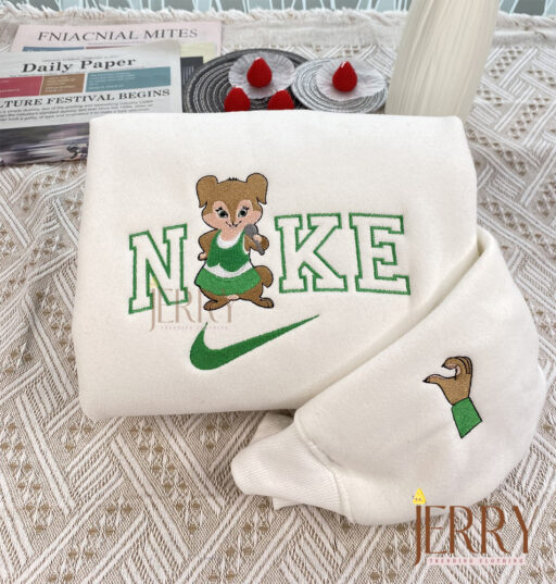 Eleanor And Theodore And The Chipmunks Nike Embroidered Sweatshirt, Valentines Day Gifts For Couples