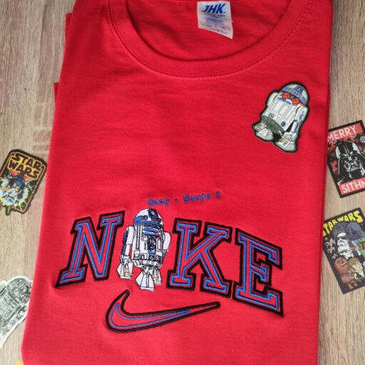 Galaxy Droid Marvel Nike Embroidered Sweatshirt, Nike Crewneck Embroidered