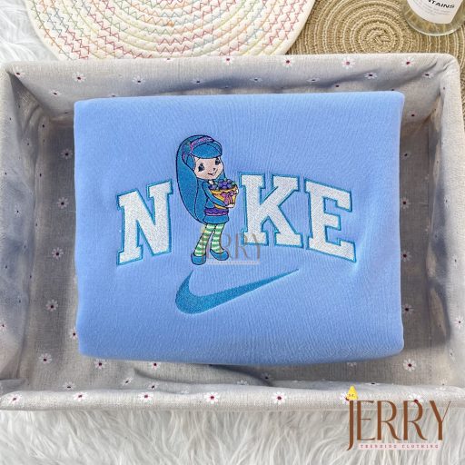 Lemon Meringue And Blueberry Muffin Strawberry Shortcake Nike Embroidered Sweatshirt, Best Gift For Bestfriend