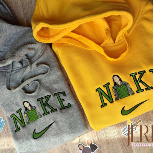 Loki Marvel Comic Character Nike Embroidered Sweatshirt