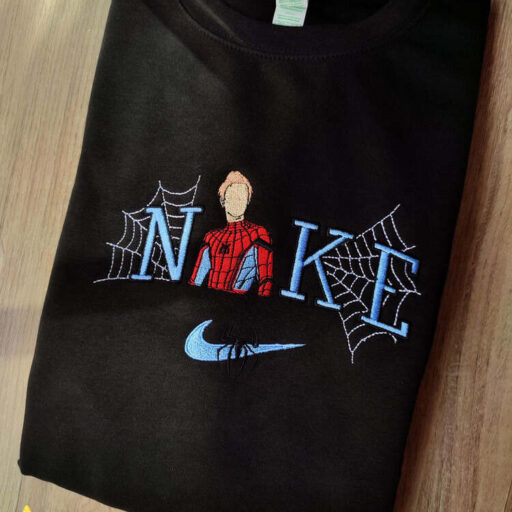 Marvel Avengers Spiderman Nike Embroidered Sweatshirt, Nike Crewneck Embroidered