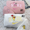 Piglet And Winnie The Pooh Disney Nike Embroidered Sweatshirt, Valentines Day Gift For Couple