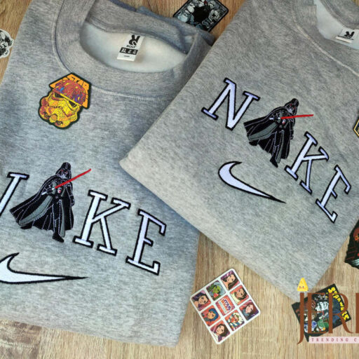 Star Wars Darth Vader Nike Embroidered Sweatshirt, Nike Crewneck Embroidered