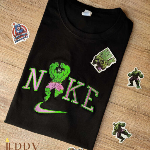 The Incredible Hulk Nike Embroidered Sweatshirt, Nike Crewneck Embroidered