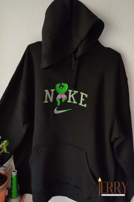 The Incredible Hulk Nike Embroidered Sweatshirt, Nike Crewneck Embroidered