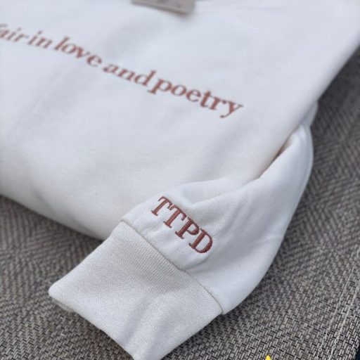 Embroidered The Tortured Poets Department Shirt, Gift For Swiftie, Embroidered Shirt, Poets Department, All's Fair in Love , TTPD New Album