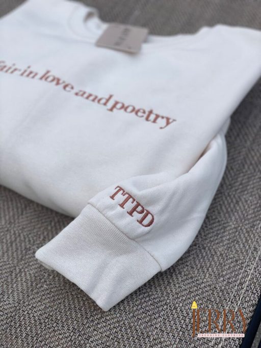 Embroidered The Tortured Poets Department Shirt, Gift For Swiftie, Embroidered Shirt, Poets Department, All's Fair in Love , TTPD New Album