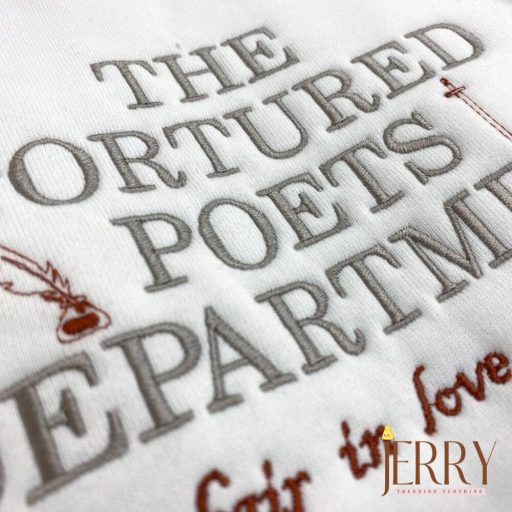 Embroidered The Tortured Poets Department Shirt, Gift For Swiftie, Embroidered Shirt, Poets Department, Taylor Merch, TTPD New Album