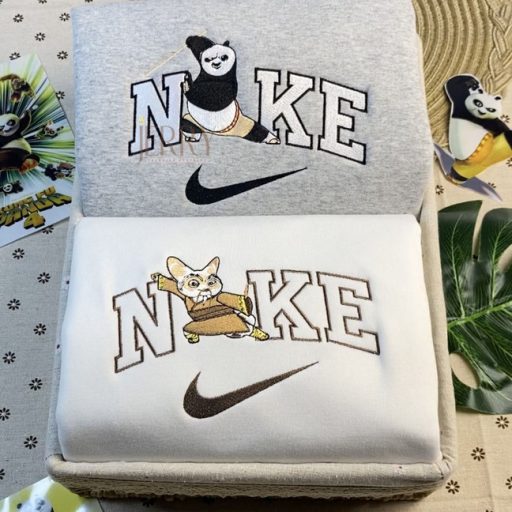 Hot Shifu And Kung Fu Panda Nike Embroidered Sweatshirt, Matching Embroidered Hoodies