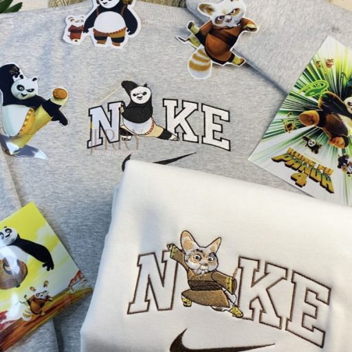 Hot Shifu And Kung Fu Panda Nike Embroidered Sweatshirt, Matching Embroidered Hoodies