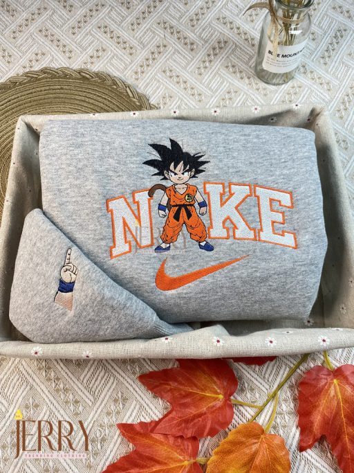 Son Goku And Vegeta Dragon Ball Nike Embroidered Sweatshirt