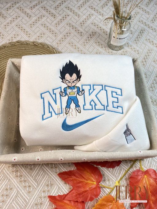 Son Goku And Vegeta Dragon Ball Nike Embroidered Sweatshirt