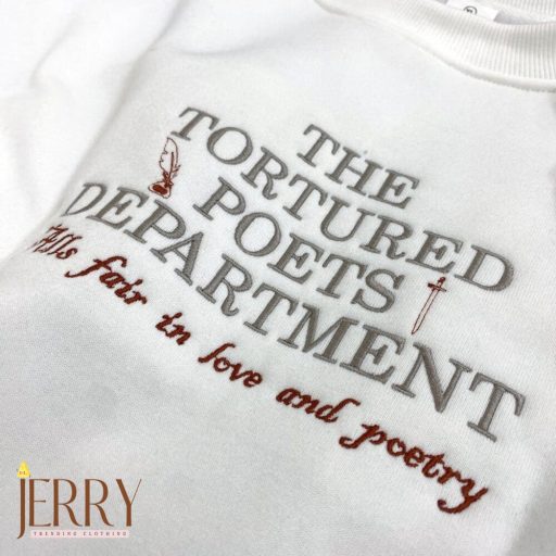 Embroidered The Tortured Poets Department Shirt, Gift For Swiftie, Embroidered Shirt, Poets Department, Taylor Merch, TTPD New Album