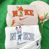 Cute Judy Hopps And Nick Wilde Couple Disney Nike Embroidered Sweatshirt, Embroidery Matching