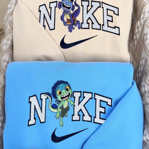 Cute Alberto And Luca Pixar Disney Nike Embroidered Sweatshirt, Nike Embroidery Matching