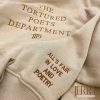 The Tortured Poets Department Embroidered Sweatshirt, Gift For Fan, Taylor Swift New Album Sweatshirt, Taylor Swift Swiftie Concert Tee, Taylor Swift Merch