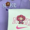 Cute Draculaura And Clawdeen Wolf Chibi Monster High Nike Embroidered Sweatshirt, Best Gift For Besties