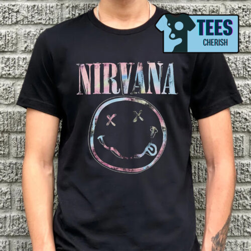 Vintage Smiley Face Logo Nirvana T Shirt