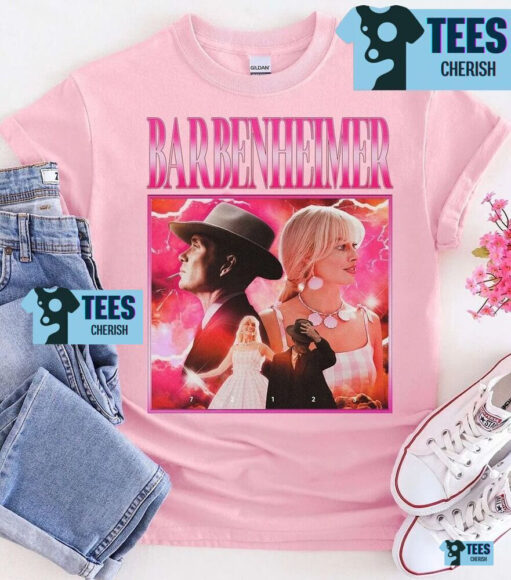 Cheap July Movies 2023 Barbie And Oppenheimer Barbenheimer Graphic Tee