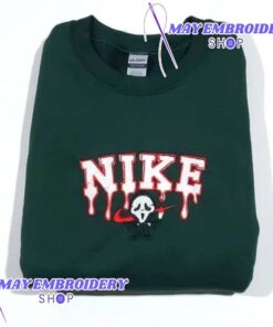 Cheap Ghost Face Nike Embroidered Halloween Sweatshirt, Halloween Gifts For Adults