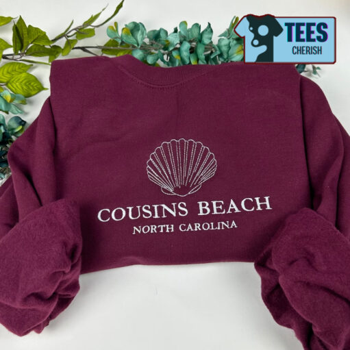 Vintage Cousins Beach North Carolina The Summer I Turned Pretty Embroidered Sweatshirt