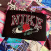 Vintage Nike Rose Embroidered Sweatshirt, Christmas Presents For Mom