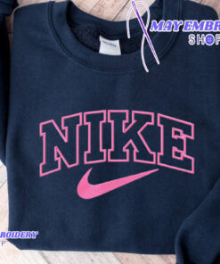 Cheap Pink Nike Logo Embroidered Sweatshirt, Christmas Presents For Her